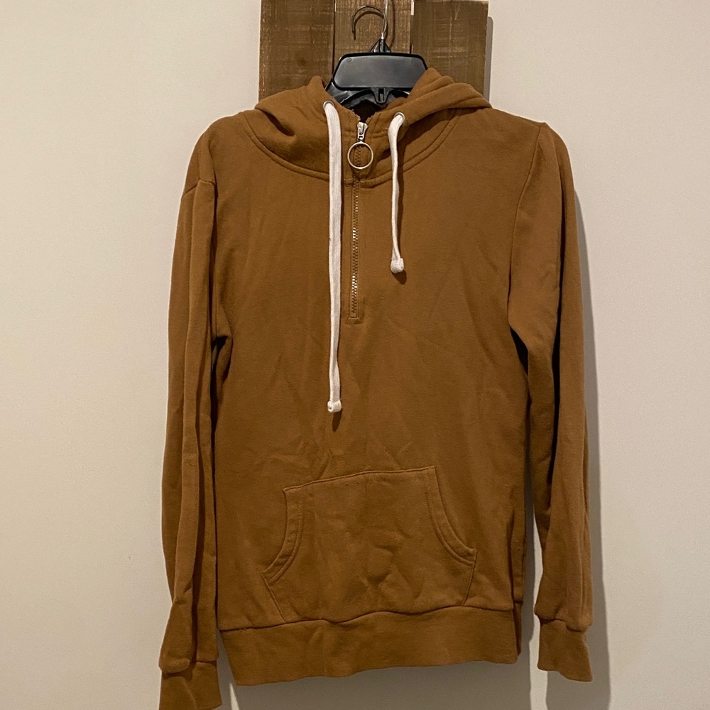 Reflex Brown Hoodie with White Drawstrings
